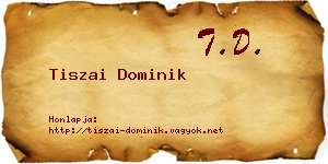 Tiszai Dominik névjegykártya